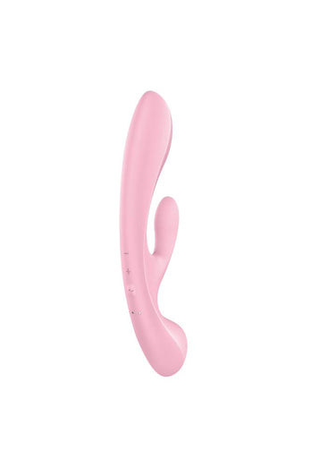 Satisfyer - Triple Oh 2-in-1 Wand & Rabbit Vibrator - Pink - Stag Shop