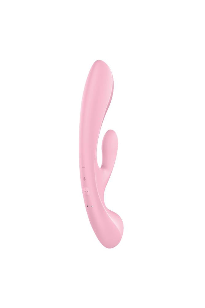 Satisfyer - Triple Oh 2-in-1 Wand & Rabbit Vibrator - Pink - Stag Shop