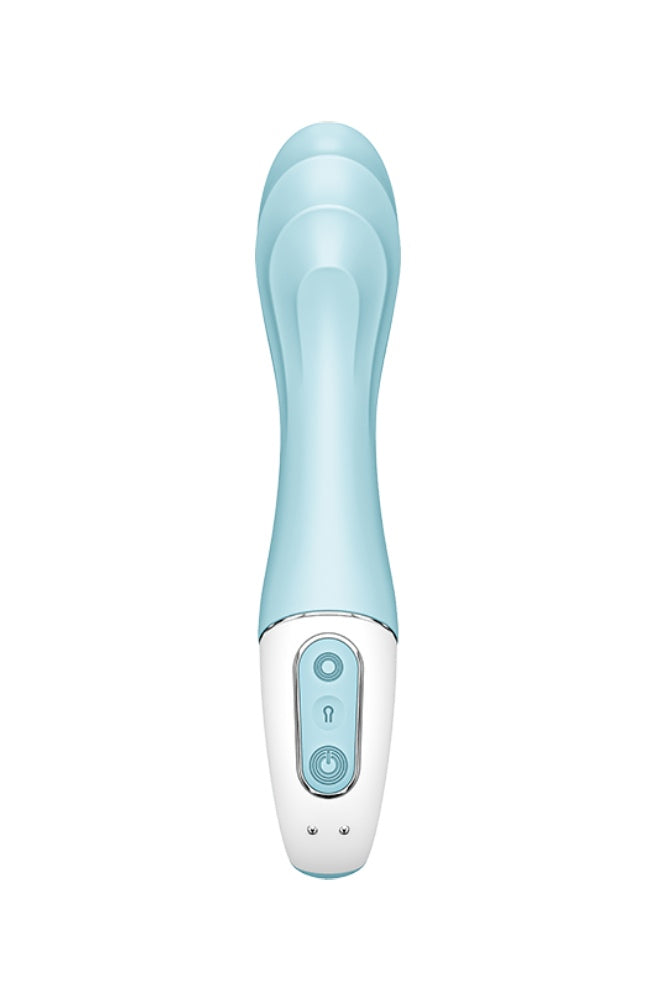 Satisfyer - Air Pump Inflatable Vibrator 5+ with App Control - Blue - Stag Shop