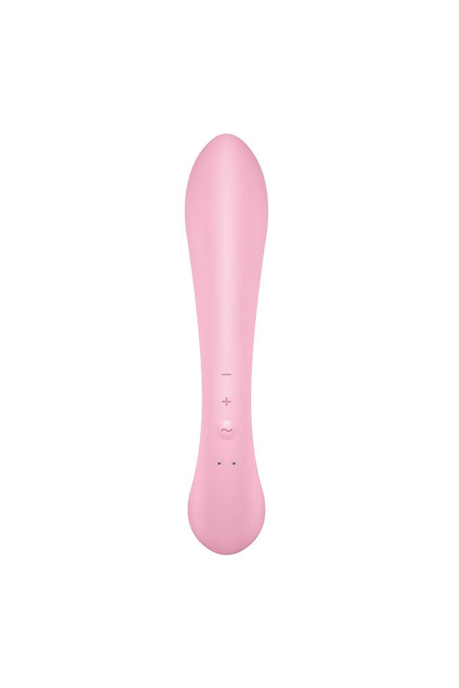 Satisfyer - Triple Oh 2-in-1 Wand & Rabbit Vibrator - Pink - Stag Shop