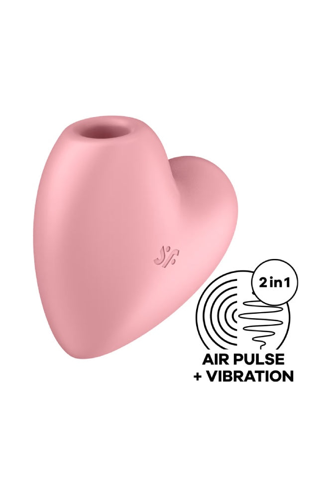 Satisfyer - Cutie Heart  Air Pulse Clitoral Stimulator - Pink - Stag Shop