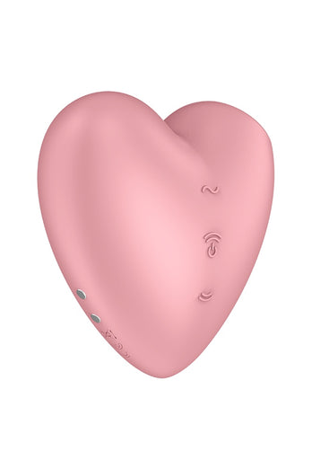 Satisfyer - Cutie Heart  Air Pulse Clitoral Stimulator - Pink - Stag Shop