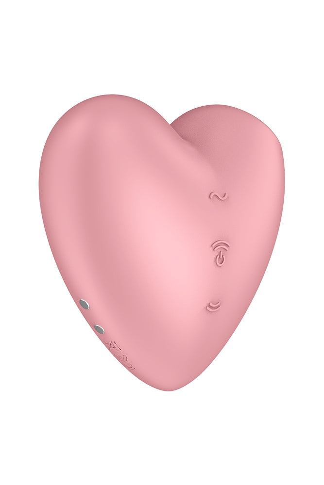 Satisfyer - Cutie Heart  Air Pulse Clitoral Stimulator - Pink - Stag Shop