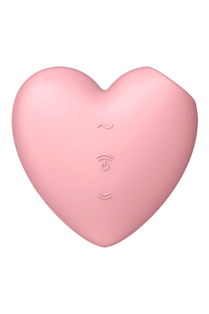 Satisfyer - Cutie Heart  Air Pulse Clitoral Stimulator - Pink - Stag Shop