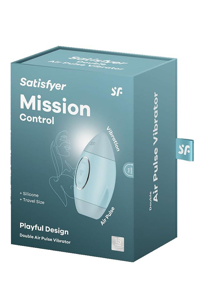 Satisfyer - Mission Control Air Pulse Clitoral Stimulator With Vibration - Blue - Stag Shop