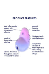 Satisfyer - Pixie Dust Air Pulse Vibrator - Purple/Pink - Stag Shop