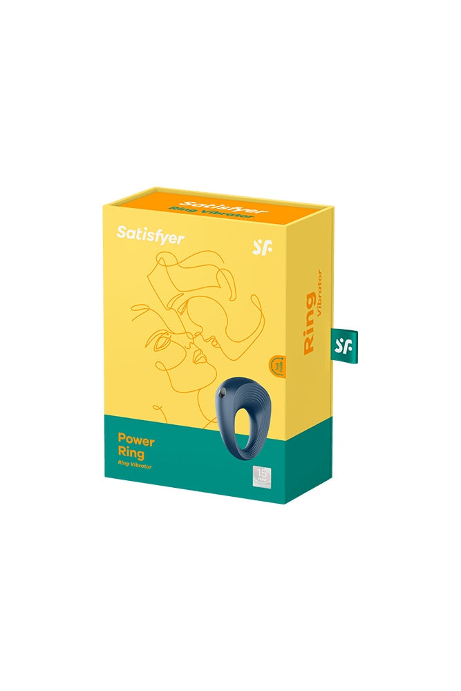 Satisfyer - Power Ring Vibrating Cock Ring - Navy - Stag Shop