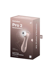 Satisfyer - Pro 2 Generation 2 Air Pulse Clitoral Stimulator - Rose Gold - Stag Shop