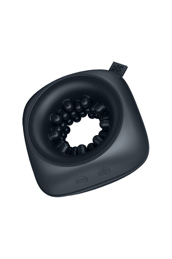 Satisfyer - Ring Stroker With Vibration - Black - Stag Shop