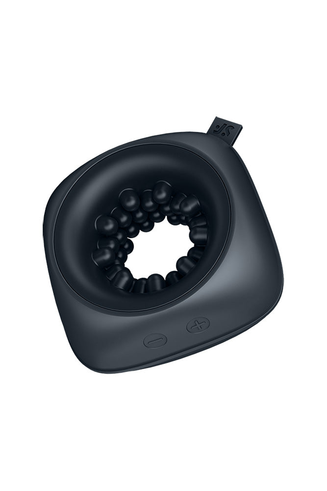 Satisfyer - Ring Stroker With Vibration - Black - Stag Shop