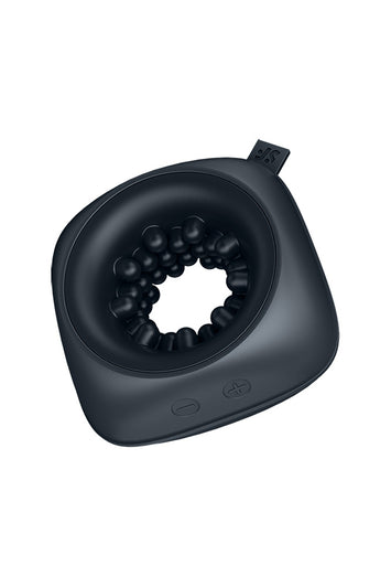 Satisfyer - Ring Stroker With Vibration - Black - Stag Shop