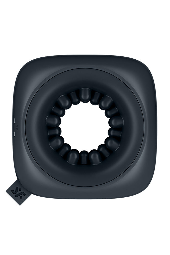 Satisfyer - Ring Stroker With Vibration - Black - Stag Shop