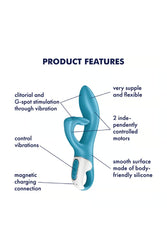 Satisfyer - Embrace Me Rabbit Vibrator - Turquoise - Stag Shop