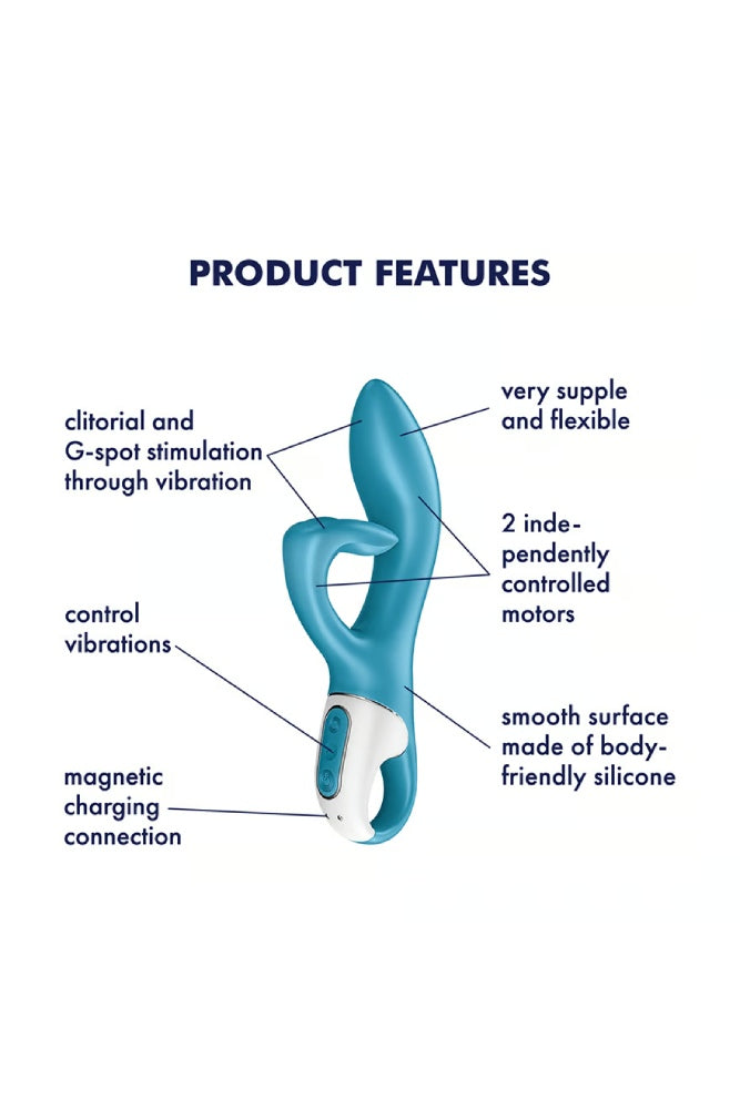 Satisfyer - Embrace Me Rabbit Vibrator - Turquoise - Stag Shop