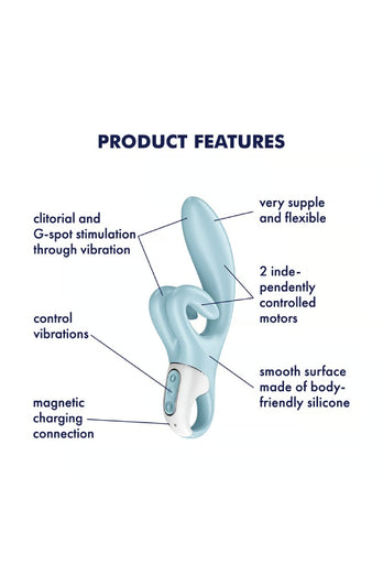 Satisfyer - Touch Me Rabbit Vibrator - Blue - Stag Shop
