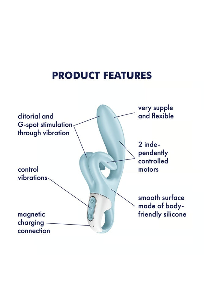 Satisfyer - Touch Me Rabbit Vibrator - Blue - Stag Shop