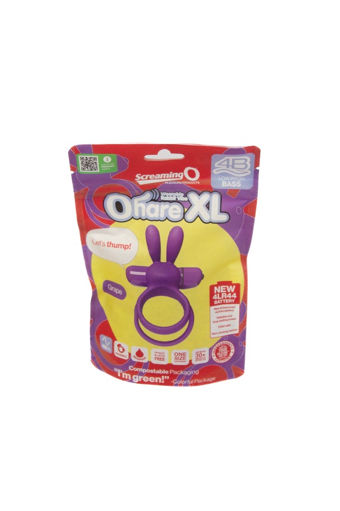 Screaming O - O Hare XL 4B Vibrating Double Cock Ring - Various Colours - Stag Shop