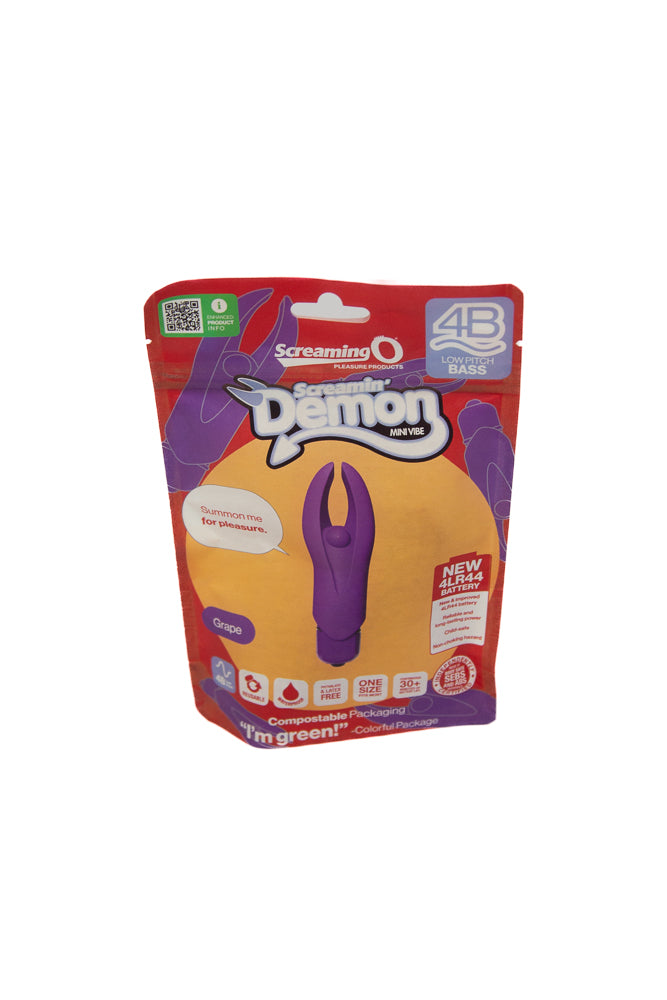 Screaming O - Screamin Demon 4B - Vibrating Bullet with Textured Sleeve - Grape - Stag Shop