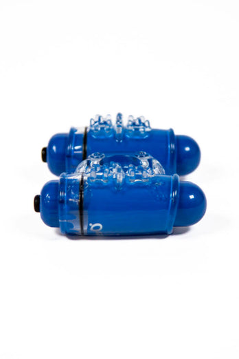 Screaming O - Double Wammy 4B Dual Vibrating Cock Ring - Blueberry - Stag Shop