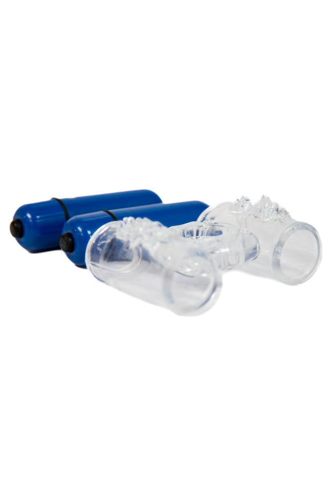Screaming O - Double Wammy 4B Dual Vibrating Cock Ring - Blueberry - Stag Shop