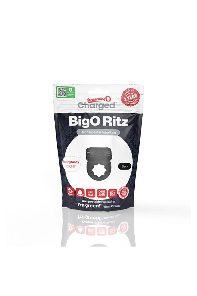 Screaming O - Charged - Big O Ritz Rechargeable Vibrating Silicone Cock Ring - Stag Shop