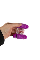 Screaming O - Double Wammy 4T Dual Vibrating Cock Ring - Grape - Stag Shop