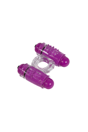 Screaming O - Double Wammy 4T Dual Vibrating Cock Ring - Grape - Stag Shop