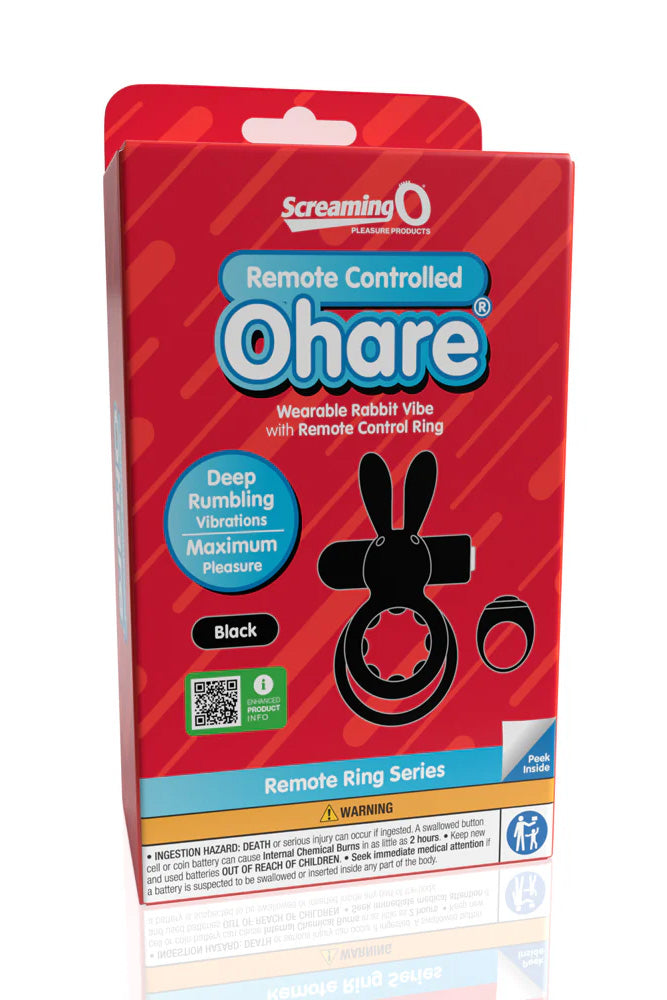 Screaming O - O Hare  Remote Controlled Vibrating Cock Ring - Various Colors - Stag Shop