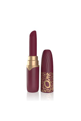 Screaming O - My Secret - Premium Lipstick Vibrator Bullet With 4 Attachments - Merlot - Stag Shop