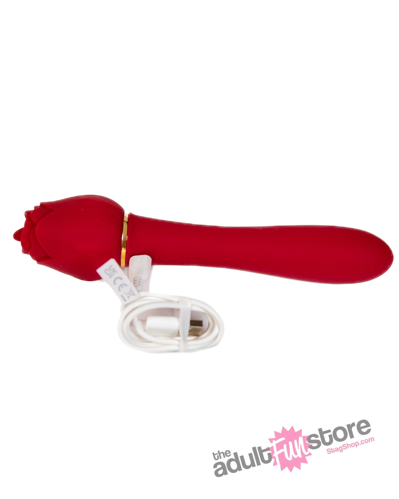 X-Gen - Secret Kisses - Rosegasm Lingo Dual-Ended Vibrator - Red - Stag Shop