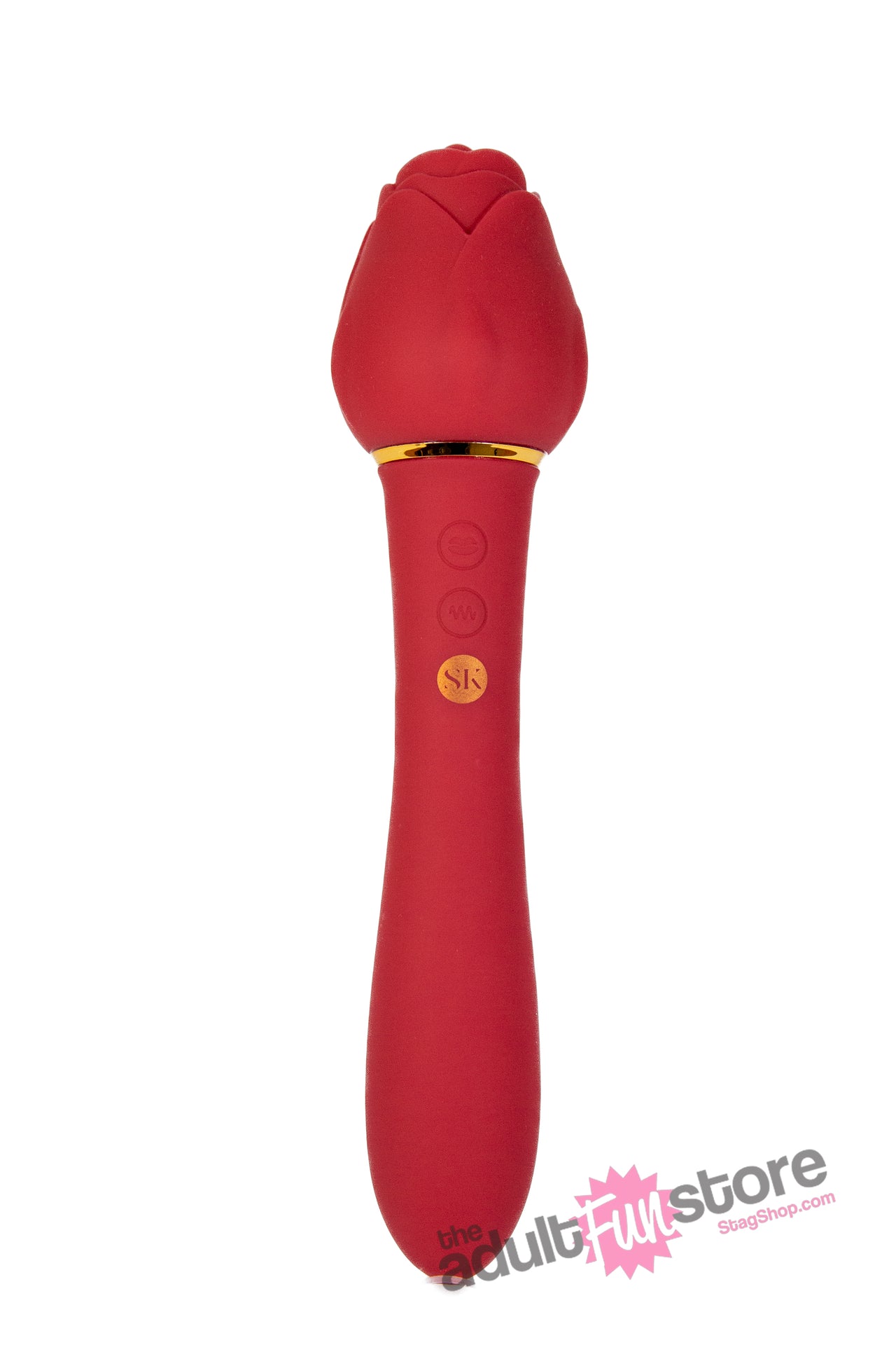 X-Gen - Secret Kisses - Rosegasm Lingo Dual-Ended Vibrator - Red - Stag Shop