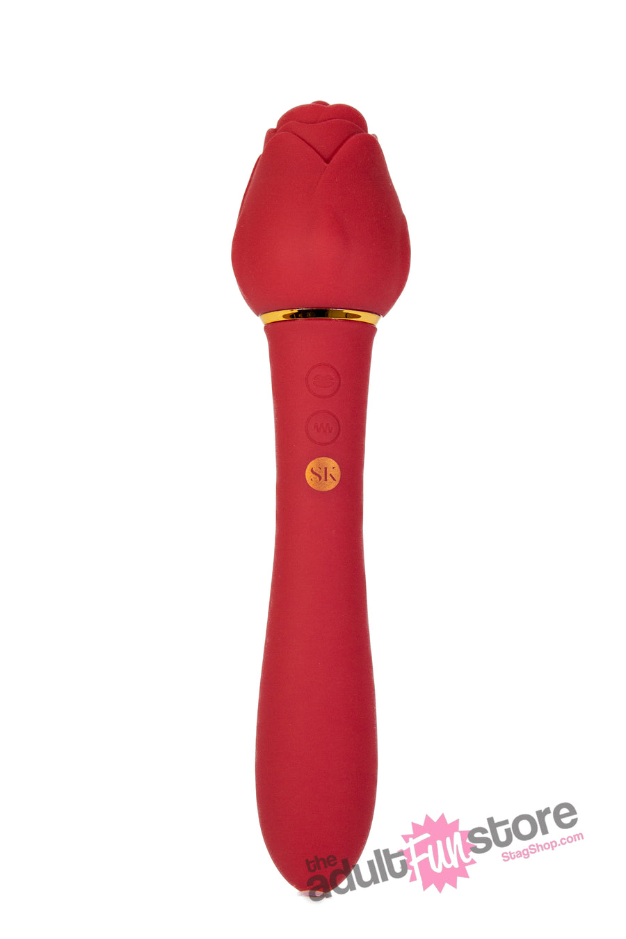 X-Gen - Secret Kisses - Rosegasm Lingo Dual-Ended Vibrator - Red - Stag Shop