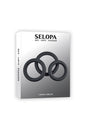 Selopa - 3 Ring Circus Cock Ring Set - Black - Stag Shop