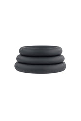 Selopa - 3 Ring Circus Cock Ring Set - Black - Stag Shop