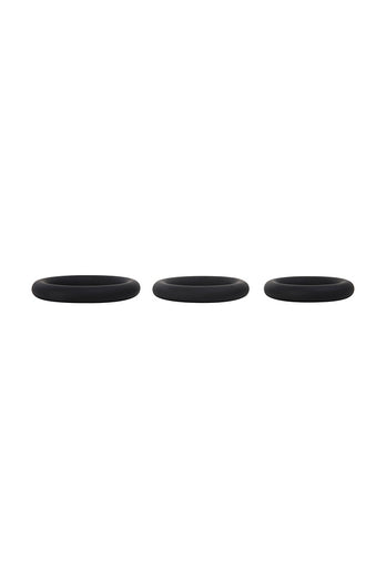 Selopa - 3 Ring Circus Cock Ring Set - Black - Stag Shop