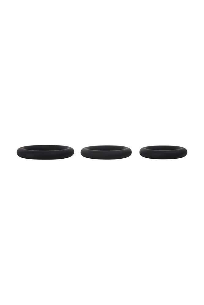 Selopa - 3 Ring Circus Cock Ring Set - Black - Stag Shop