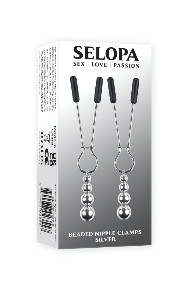 Selopa - Beaded Nipple Clamps - Assorted Colours - Stag Shop