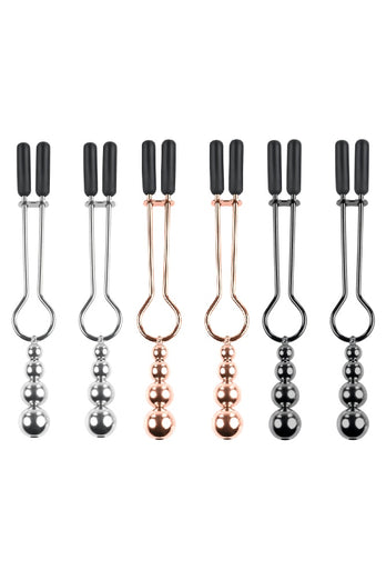 Selopa - Beaded Nipple Clamps - Assorted Colours - Stag Shop