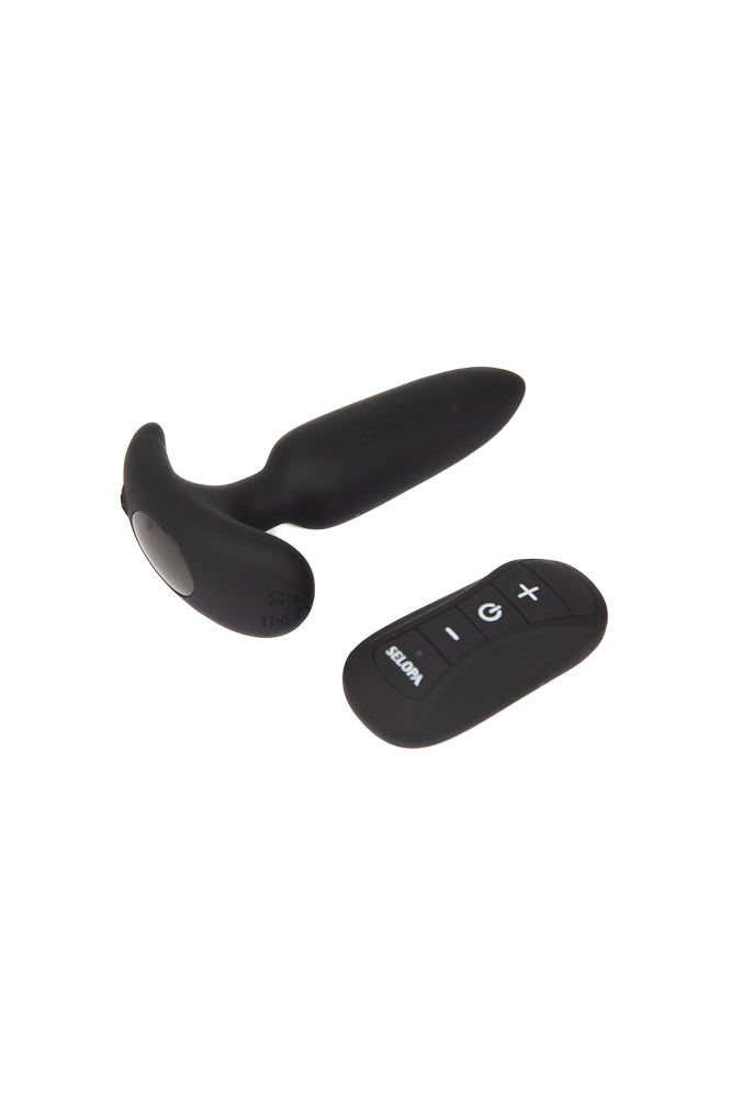 Selopa - Black Beauty Remote Controlled Butt Plug - Black - Stag Shop