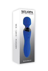 Selopa - Blue Belle Double Ended Wand Vibrator - Blue - Stag Shop