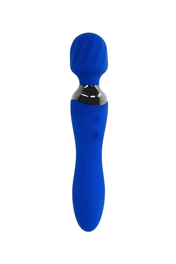 Selopa - Blue Belle Double Ended Wand Vibrator - Blue - Stag Shop
