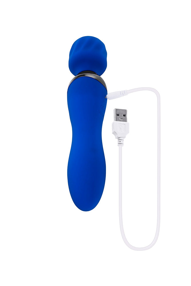 Selopa - Blue Belle Double Ended Wand Vibrator - Blue - Stag Shop