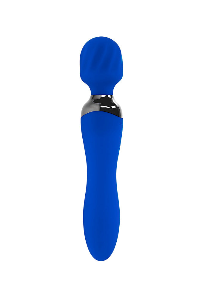 Selopa - Blue Belle Double Ended Wand Vibrator - Blue - Stag Shop