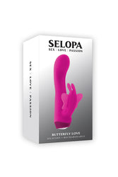 Selopa - Butterfly Love Dual Vibrator - Pink - Stag Shop