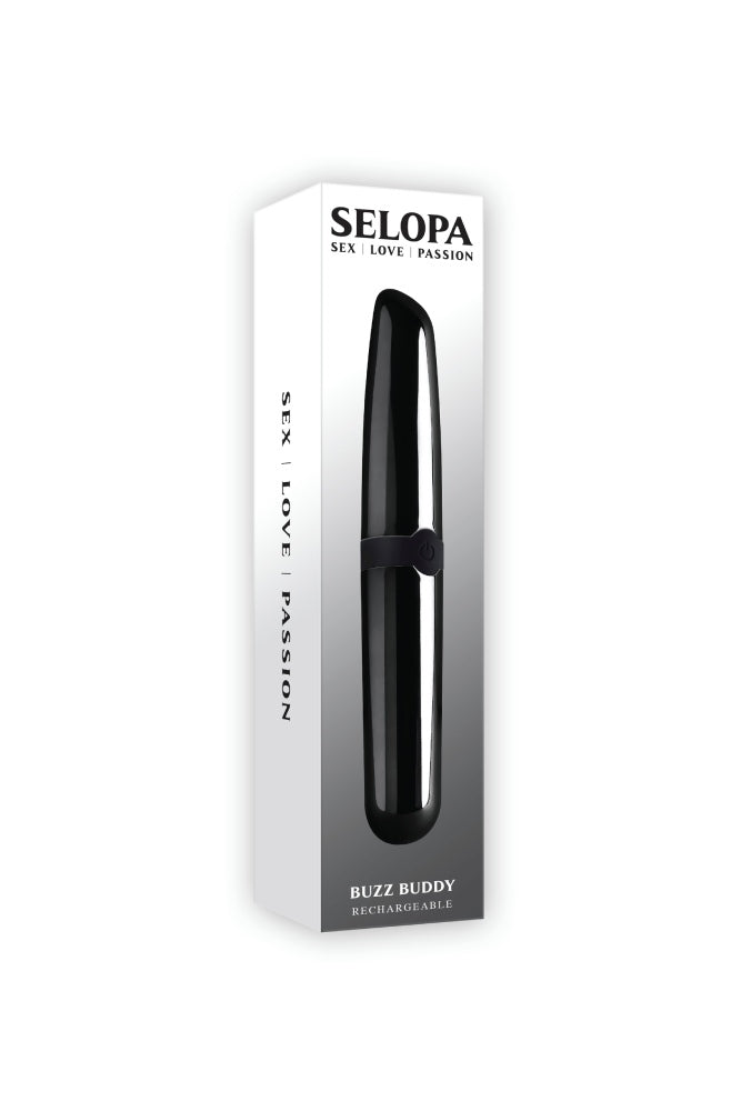 Selopa - Buzz Buddy Bullet Vibrator - Black - Stag Shop