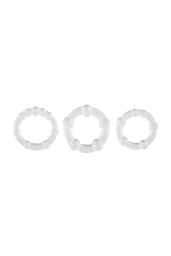 Selopa - Erection Rings Cock Ring Set - Clear - Stag Shop