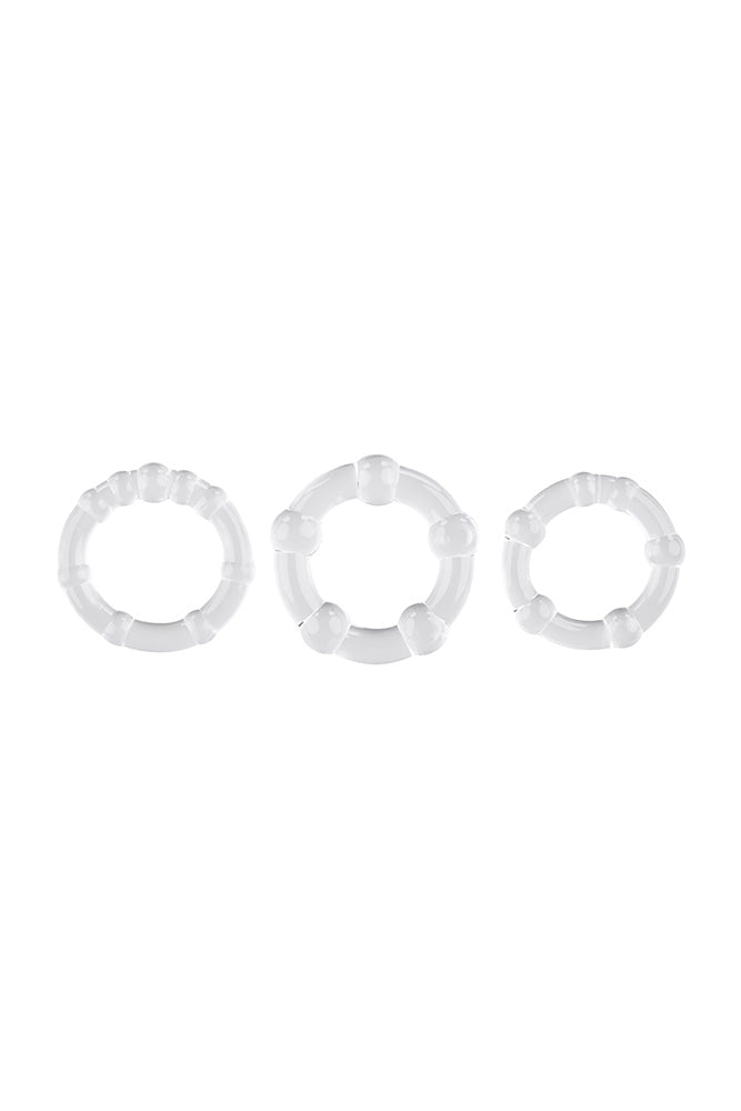 Selopa - Erection Rings Cock Ring Set - Clear - Stag Shop