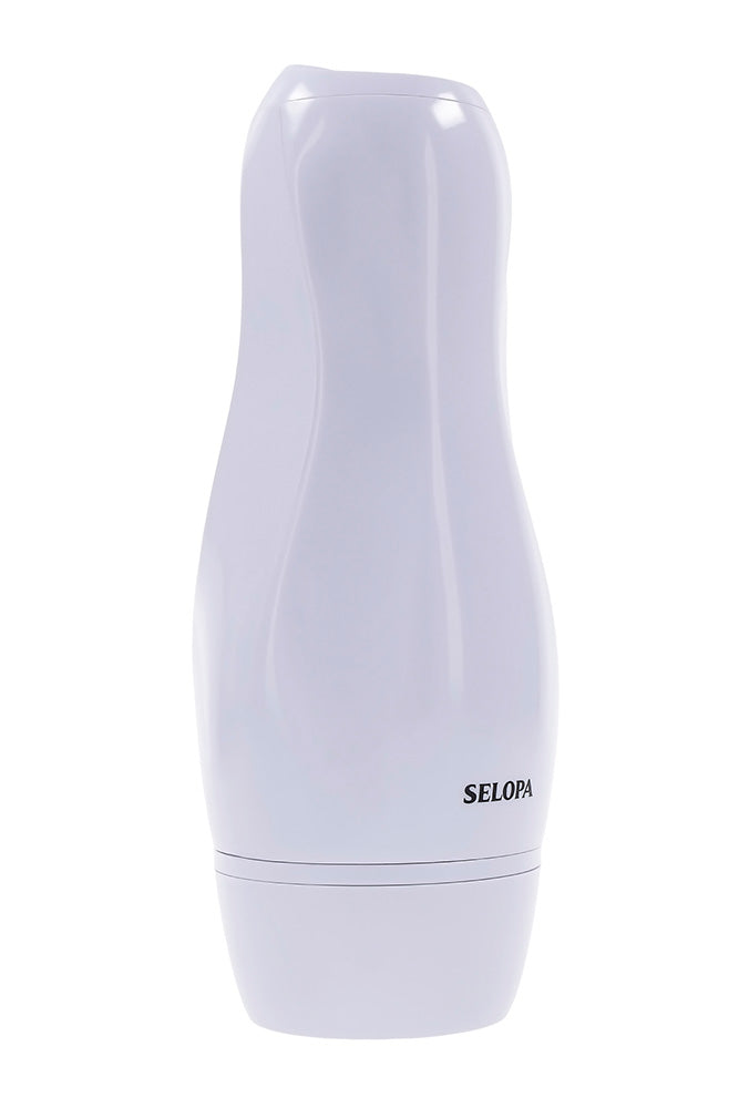 Selopa - Pleasure Can Vibrating Stroker - White - Stag Shop