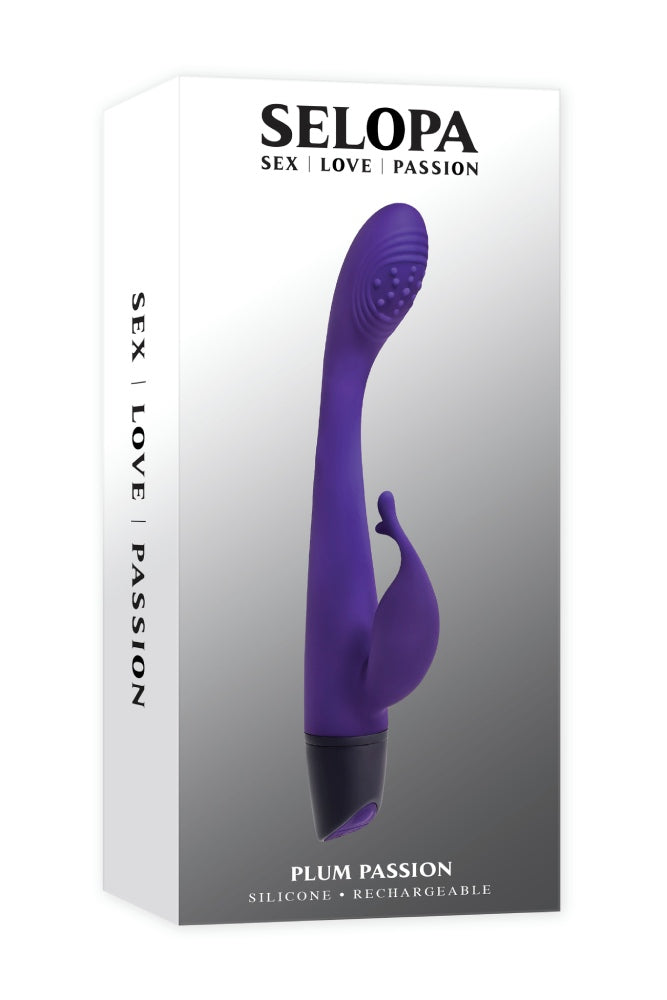 Selopa - Plum Passion Slim Dual Vibrator - Purple - Stag Shop