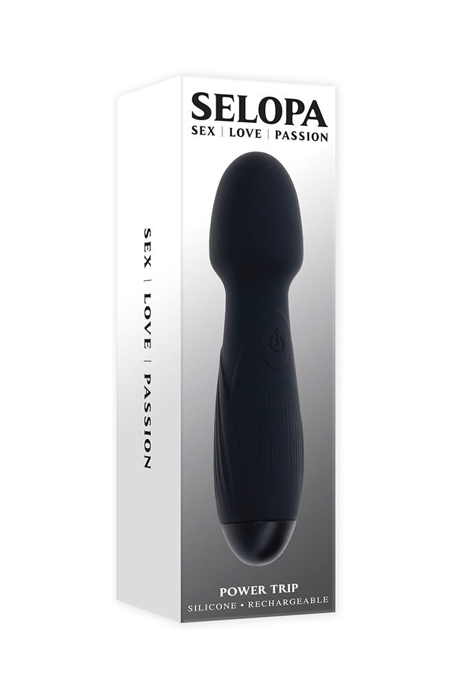 Selopa - Power Trip Wand Vibrator - Black - Stag Shop